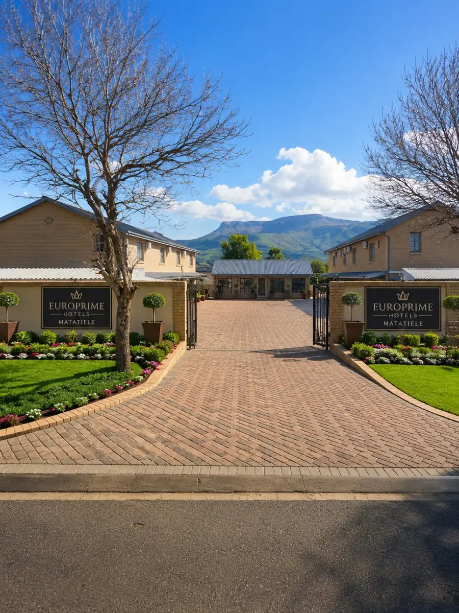 Europrime Hotels Matatiele with mountain backdrop
